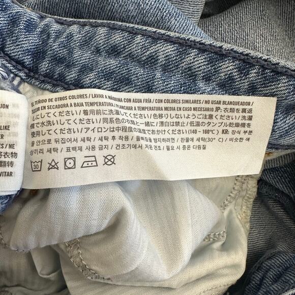 Hollister Curvy Ultra High Rise Dad Jeans 13R W31 L31 Distressed Straight Leg - Picture 12 of 12